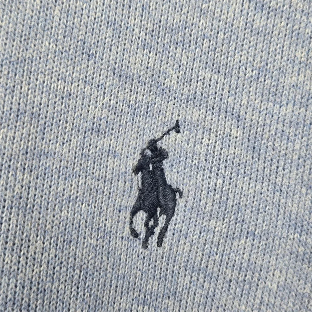 Polo Ralph Lauren Mens XXL Blue Cotton Quarter Zip Sweater Casual Cotton Soft